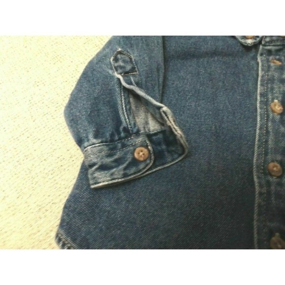 'Lil 66' Route 66 Toddler Front Pocket Button Down Collar Blue Denim Jacket 12M - Picture 12 of 16